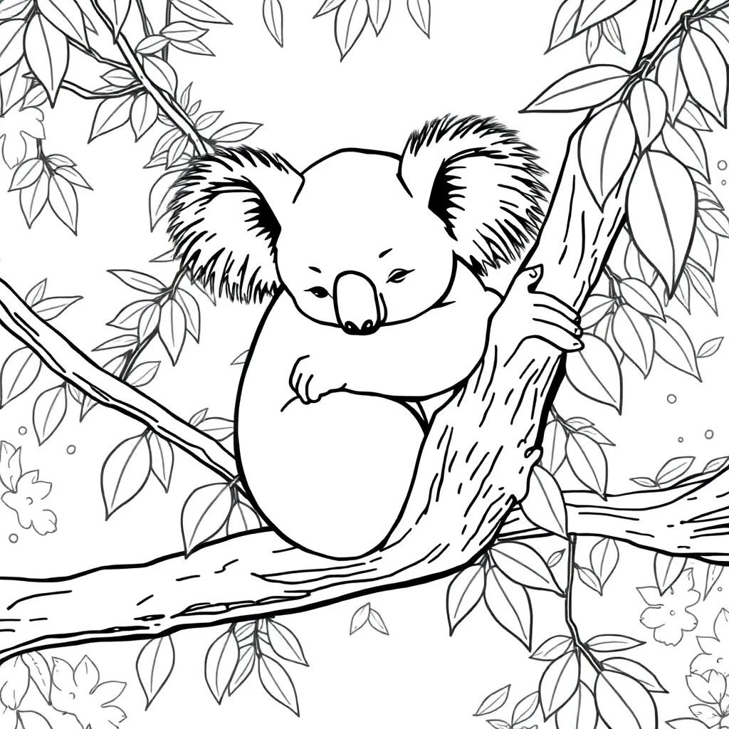 Koala coloring page