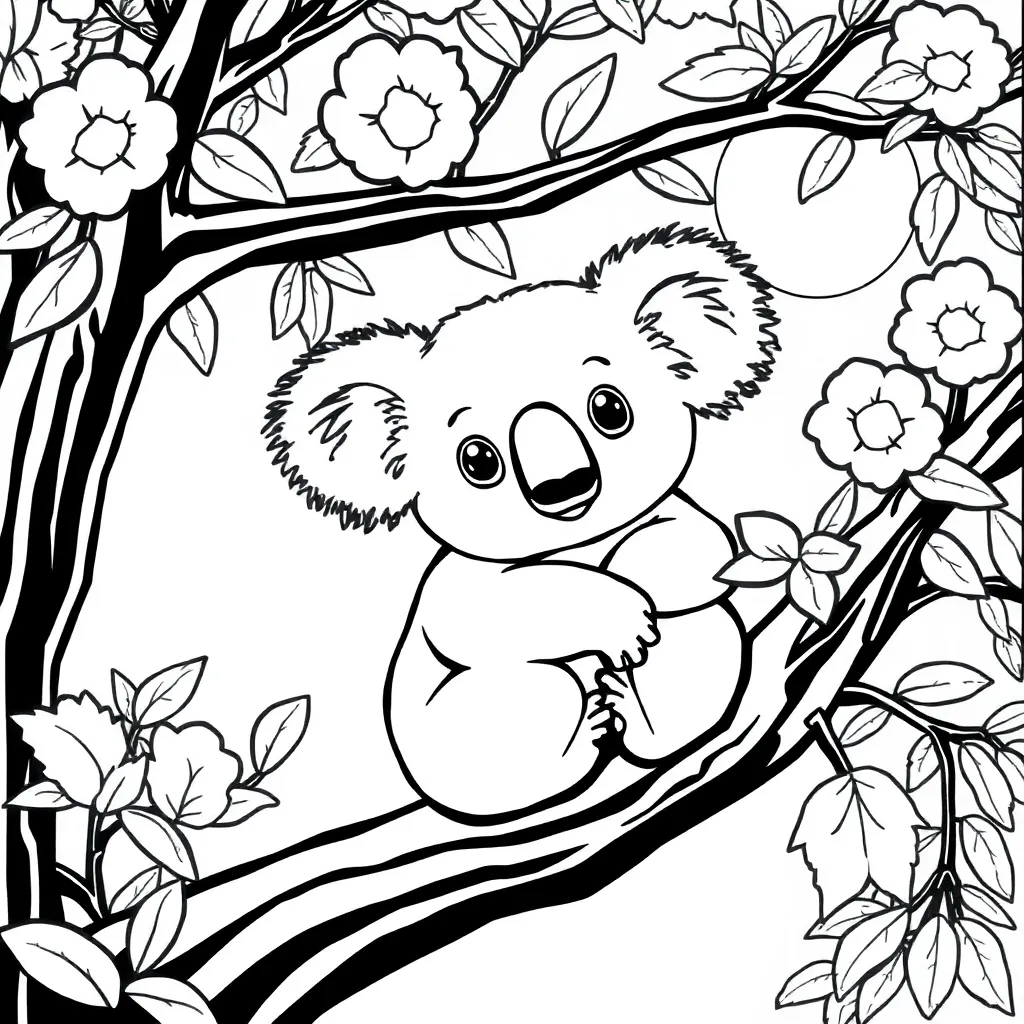 Koala coloring page