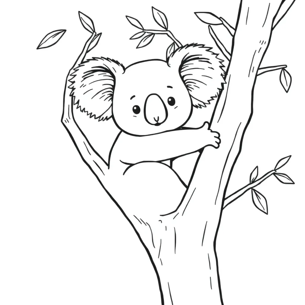 Koala coloring page