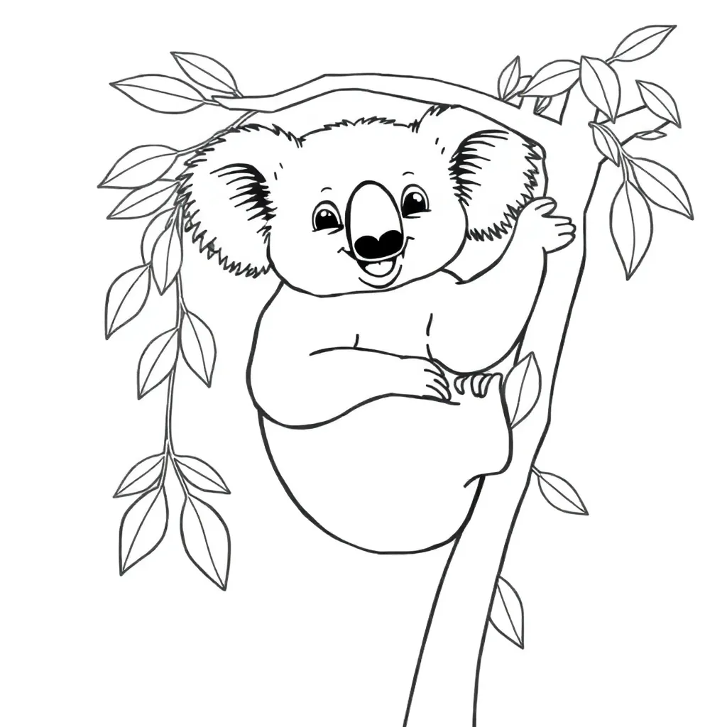 Koala coloring page
