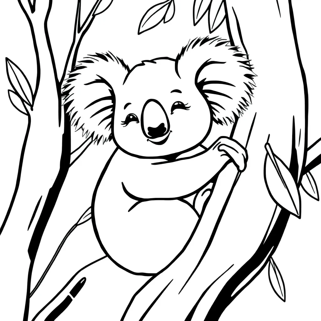 Koala coloring page