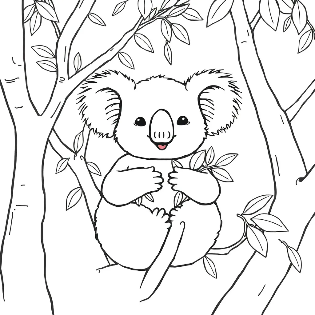 Koala coloring page