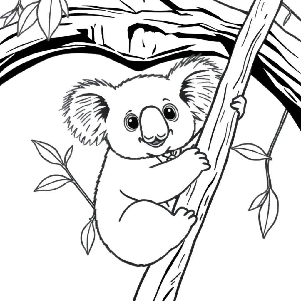 Koala coloring page