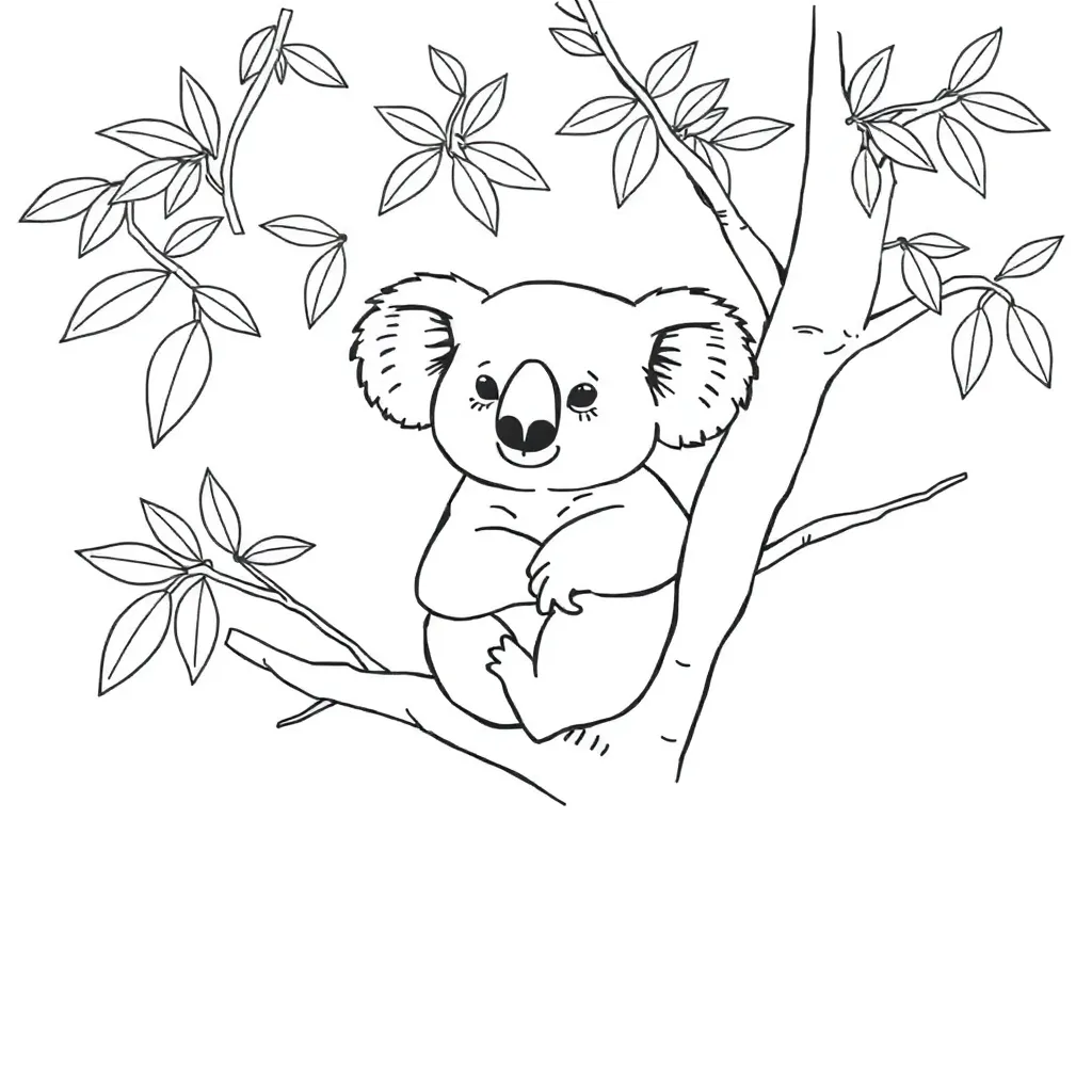 Koala coloring page