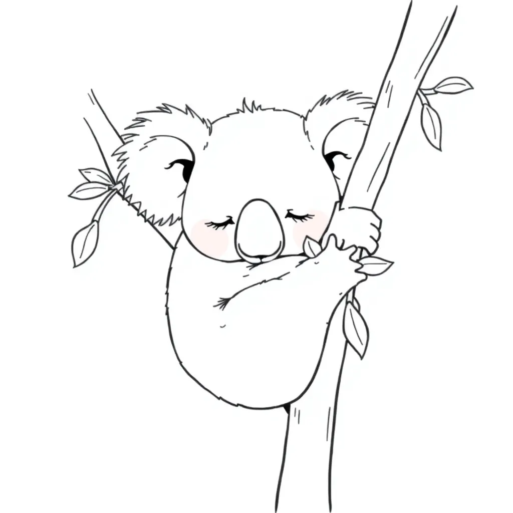 Koala coloring page