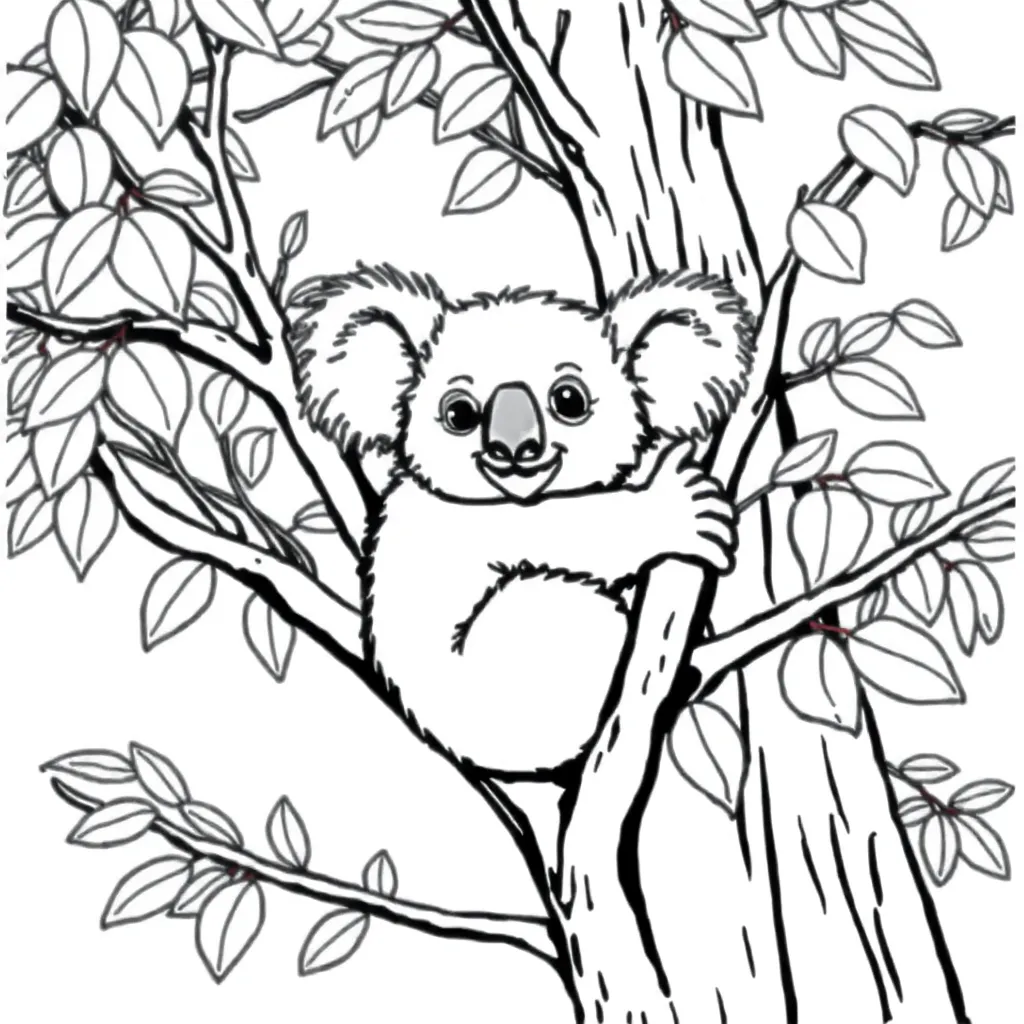 Koala coloring page