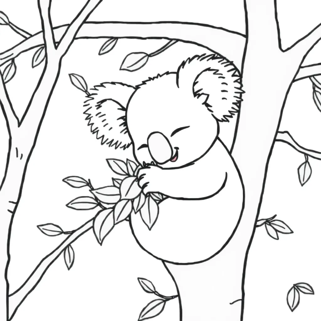 Koala coloring page