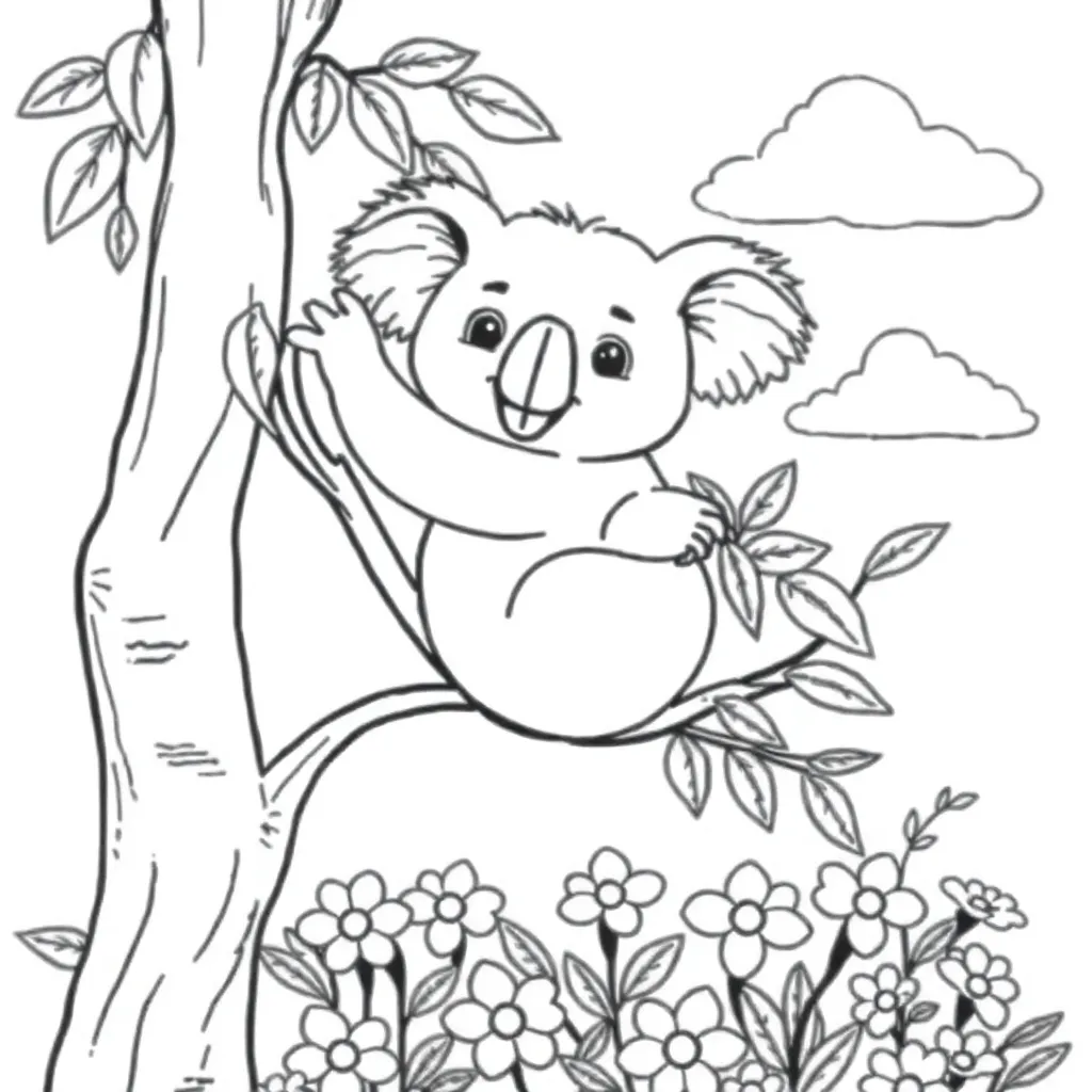 Koala coloring page