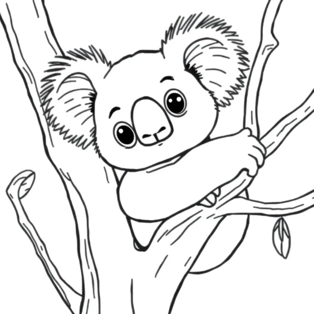 Koala coloring page