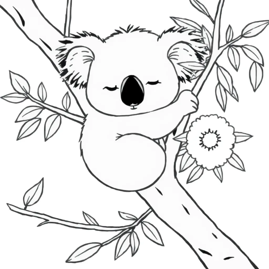 Koala coloring page