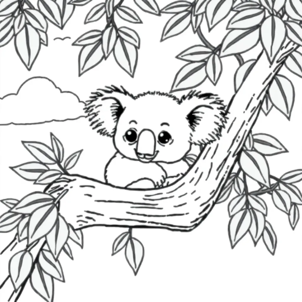 Koala coloring page
