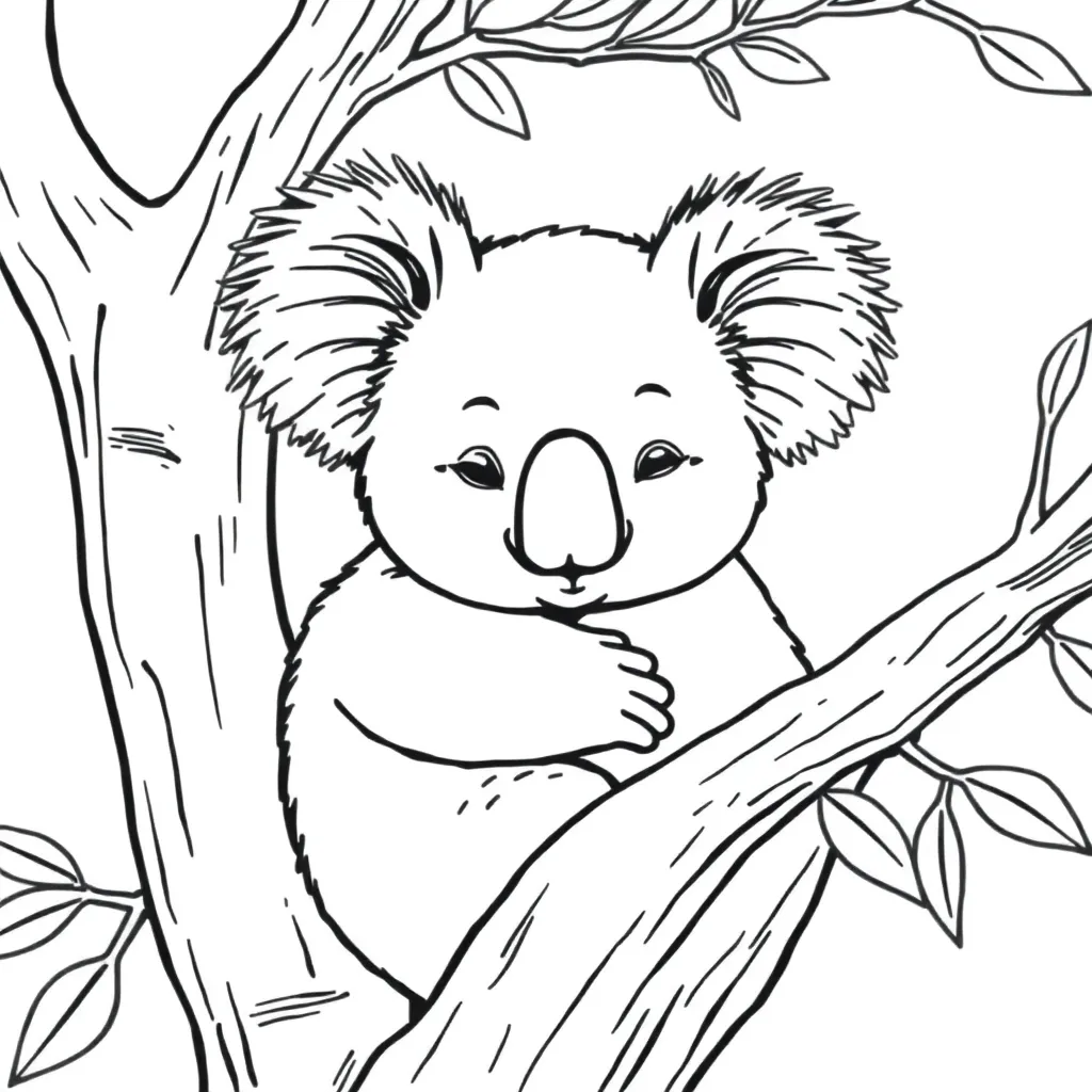 Koala coloring page