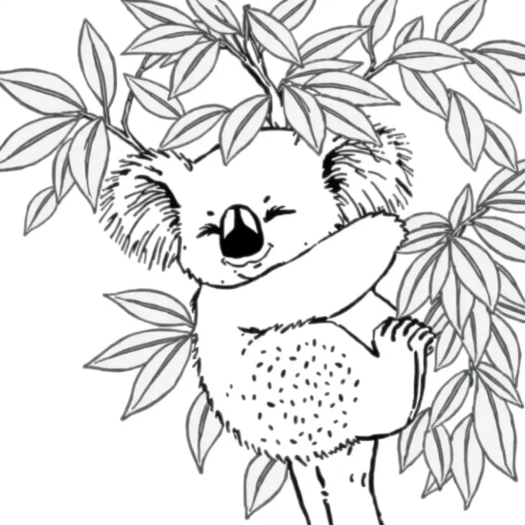 Koala coloring page