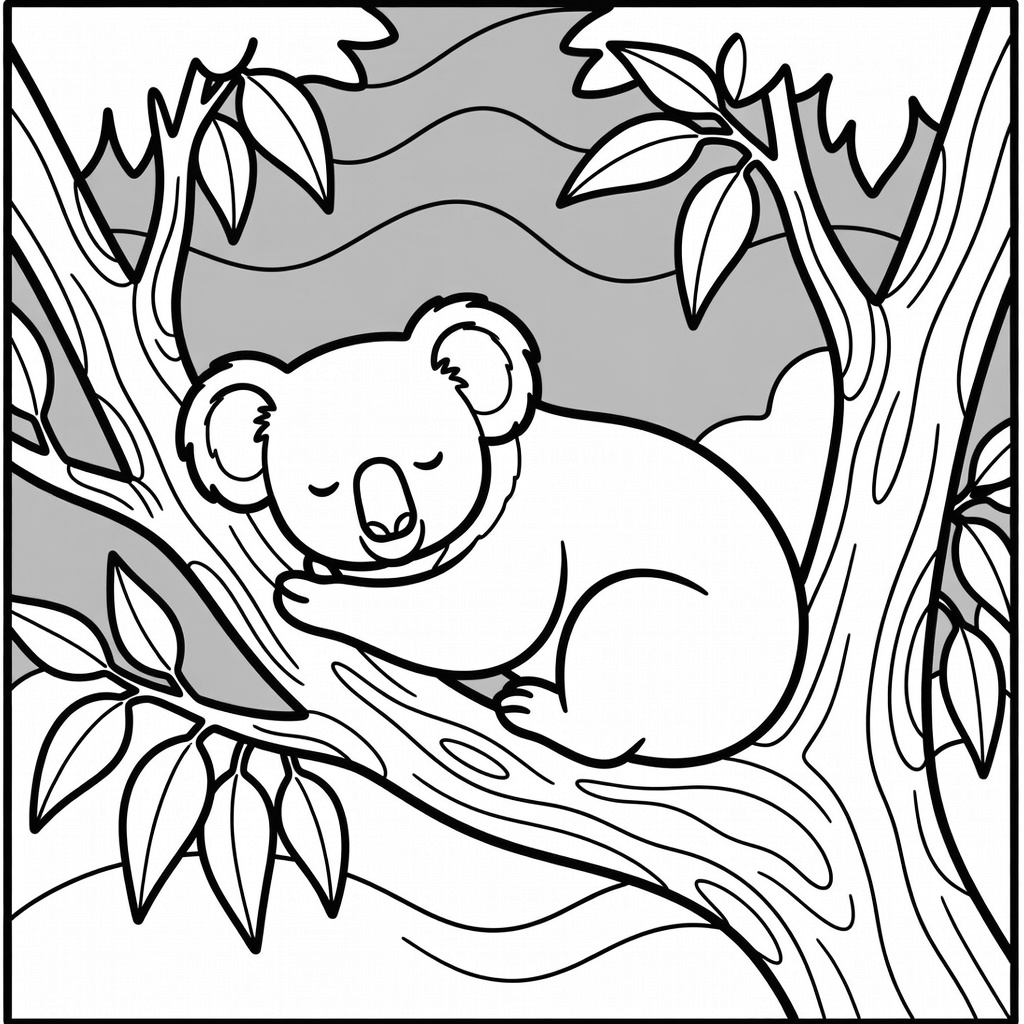 Koala coloring page