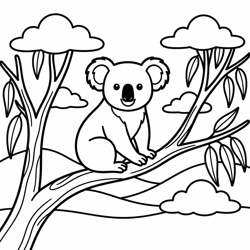 Koala coloring page