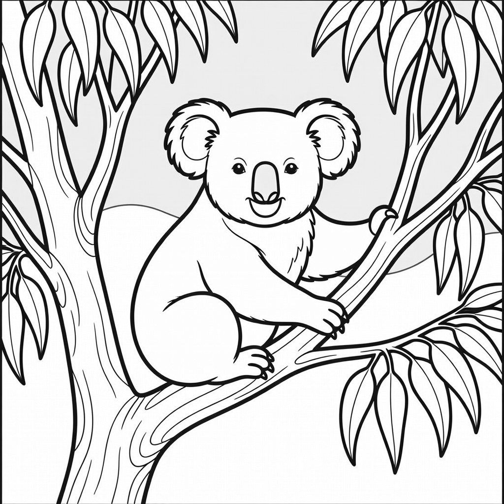 Koala coloring page