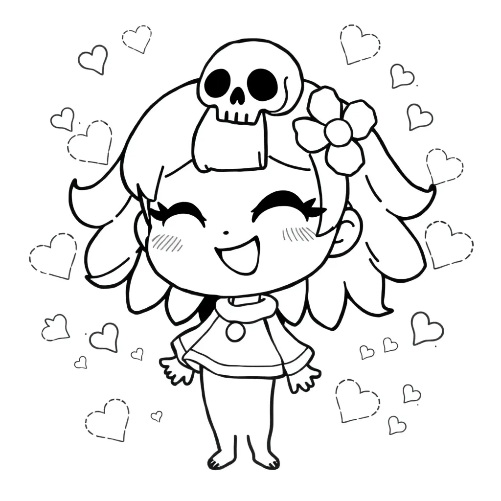 Kuromi coloring page