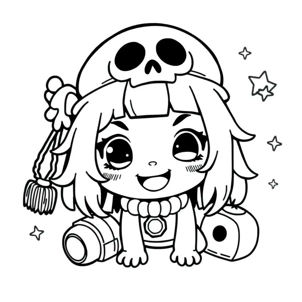Kuromi coloring page