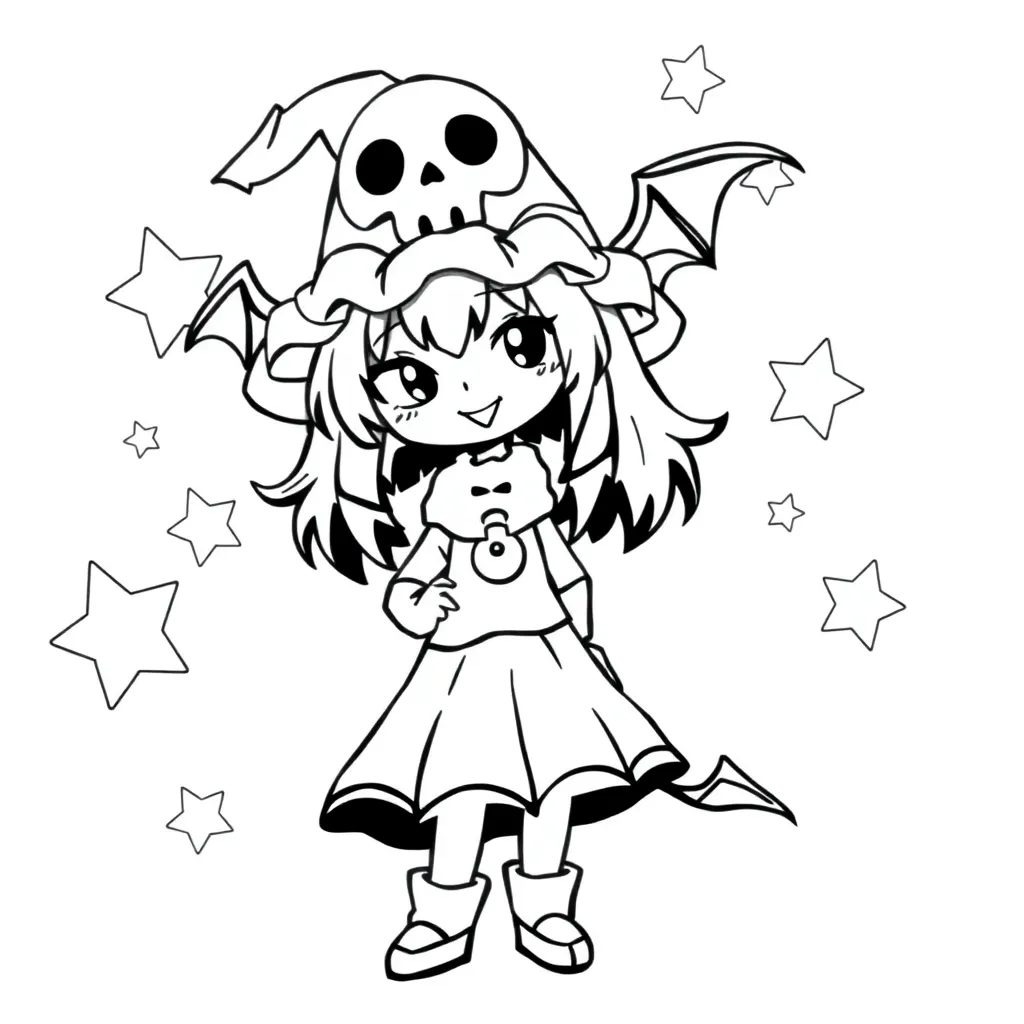 Kuromi coloring page