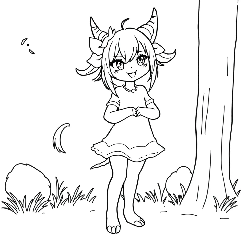 Kuromi coloring page