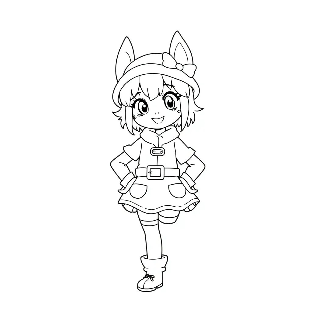 Kuromi coloring page