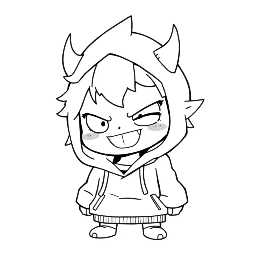 Kuromi coloring page