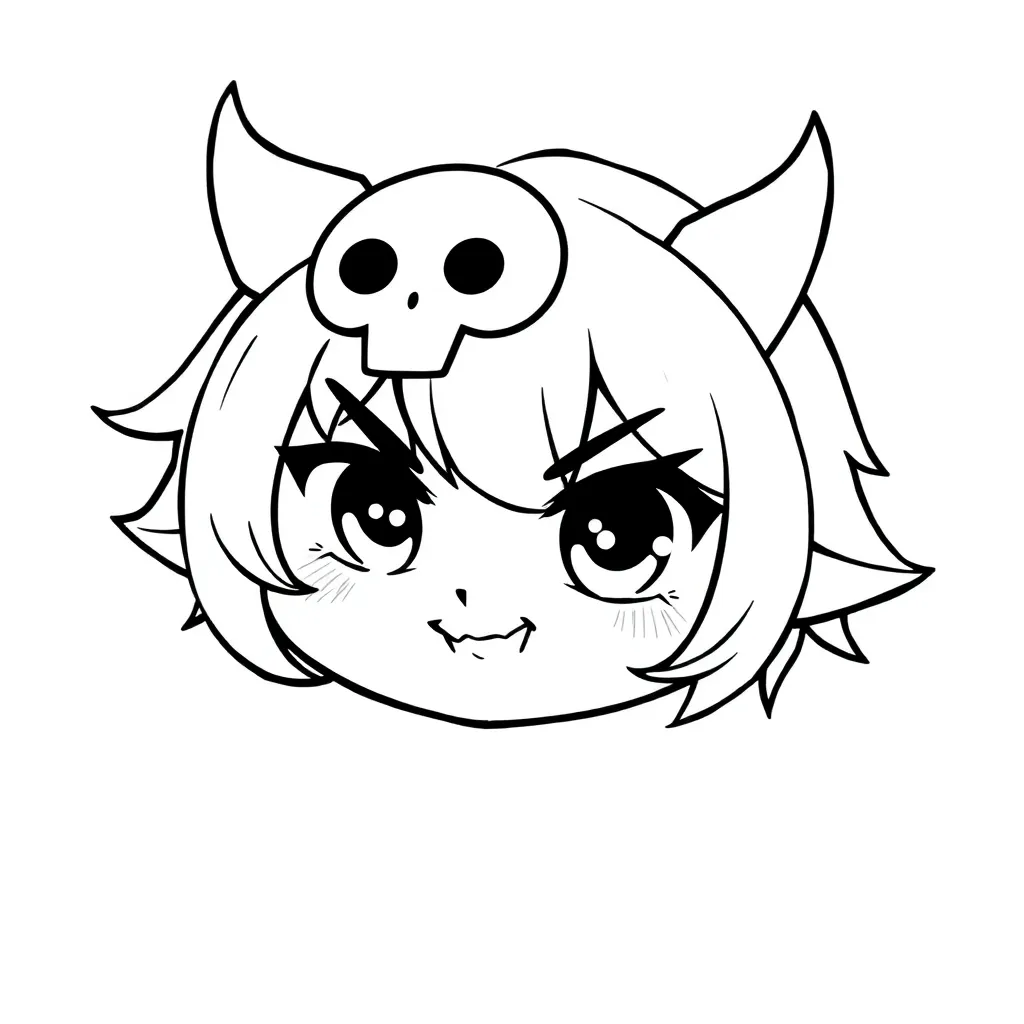 Kuromi coloring page
