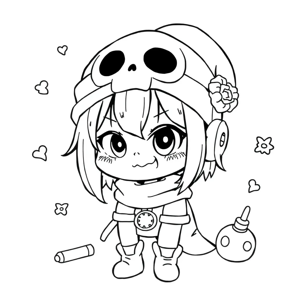 Kuromi coloring page