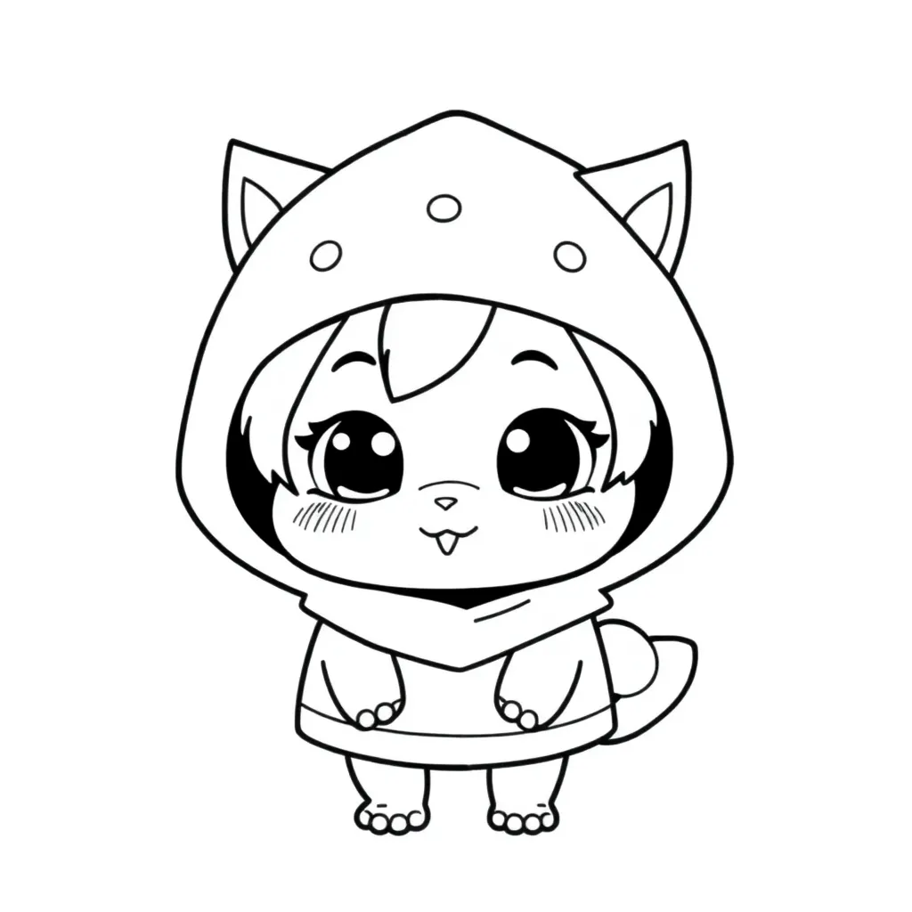 Kuromi coloring page