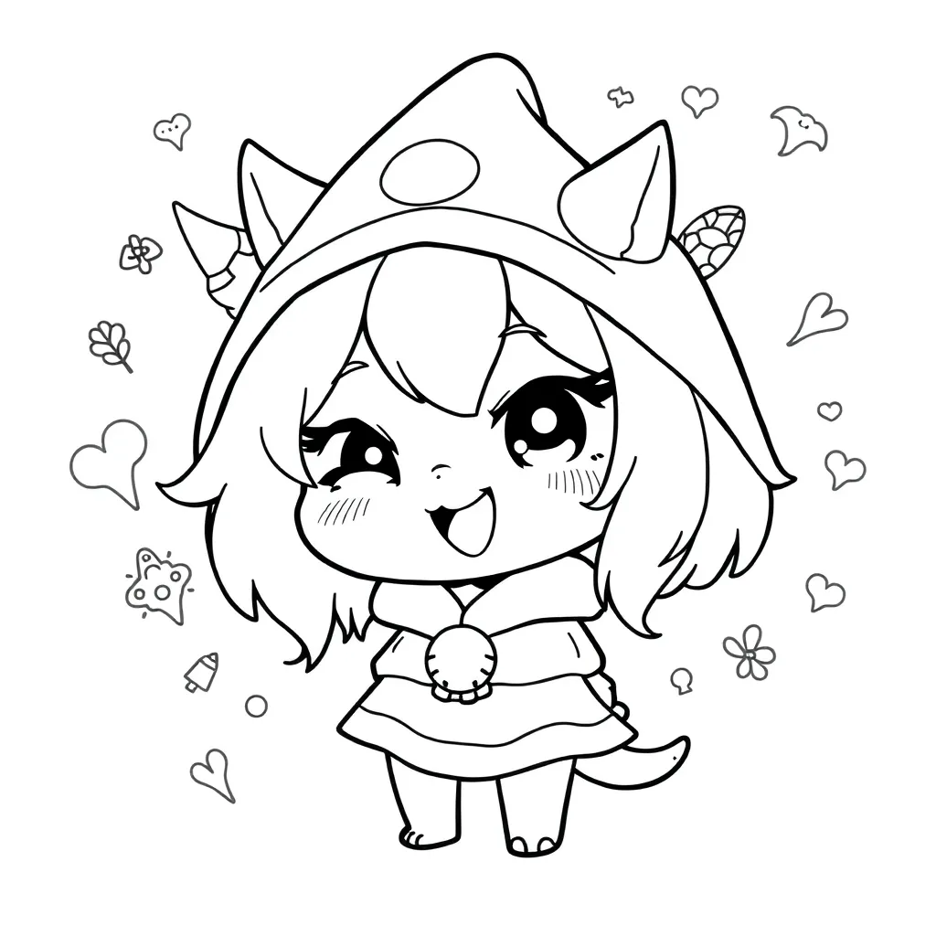 Kuromi coloring page