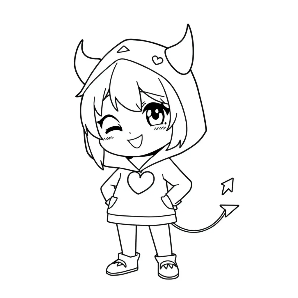Kuromi coloring page