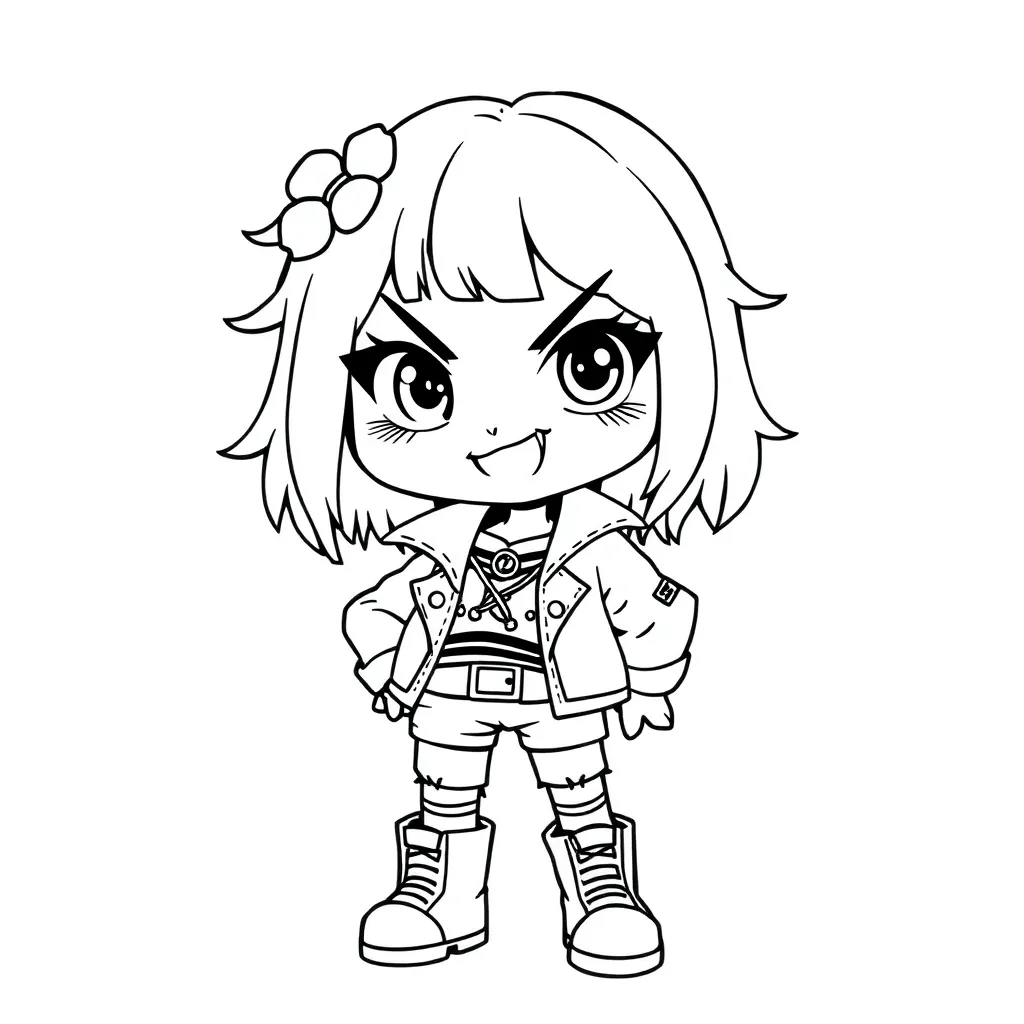 Kuromi coloring page