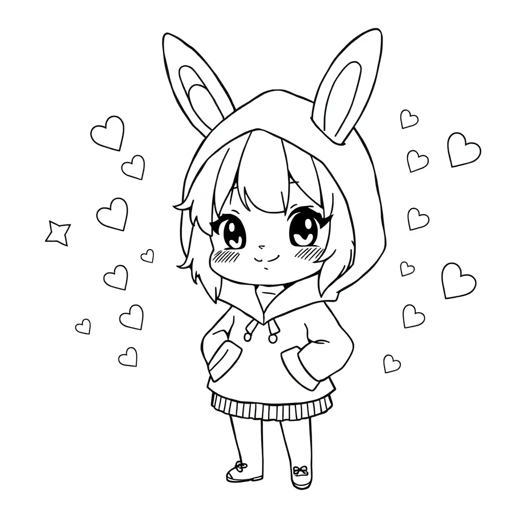 Kuromi coloring page