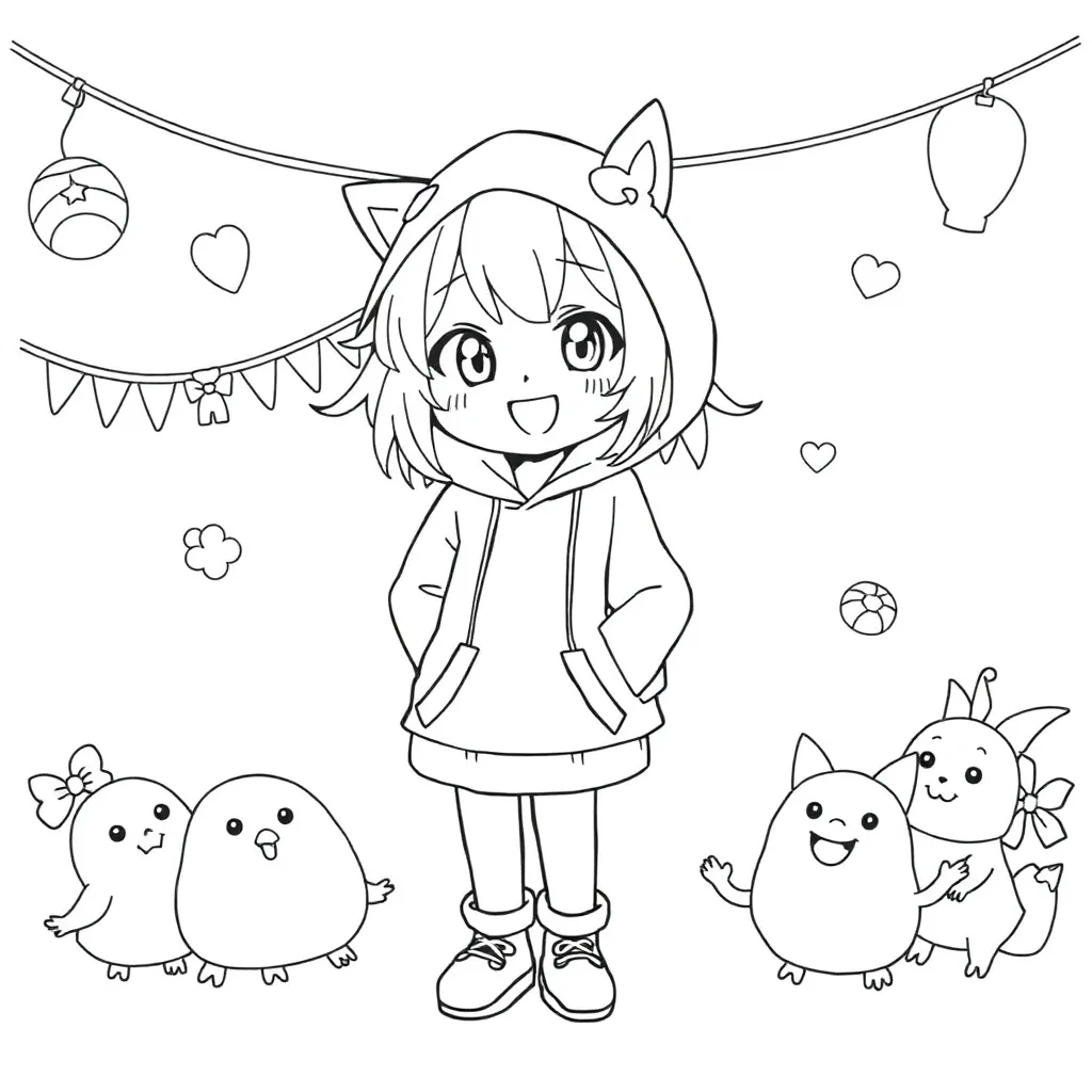 Kuromi coloring page