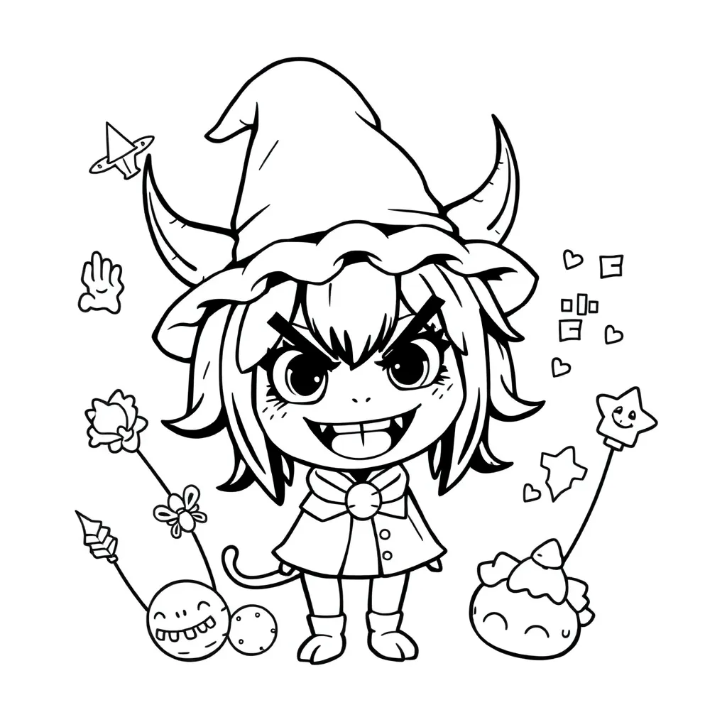 Kuromi coloring page