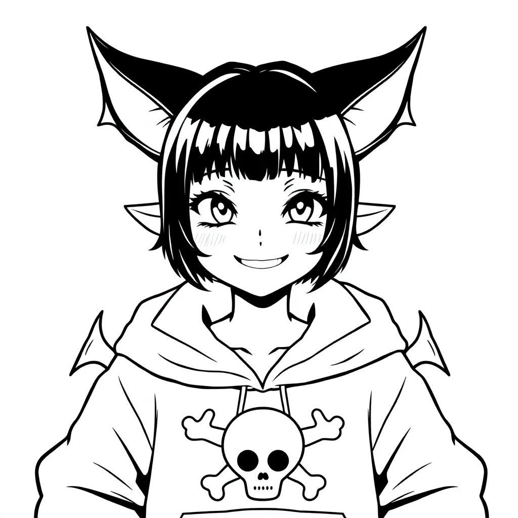 Kuromi coloring page