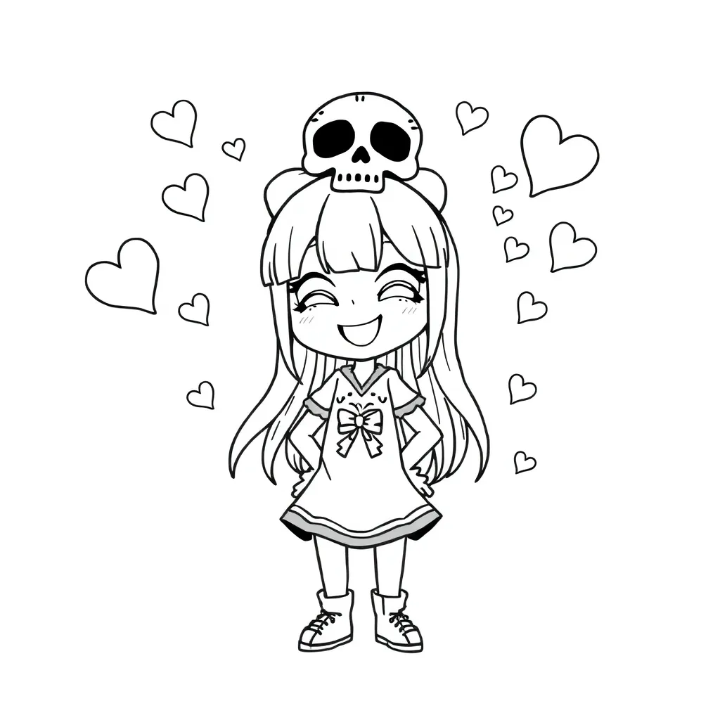 Kuromi coloring page
