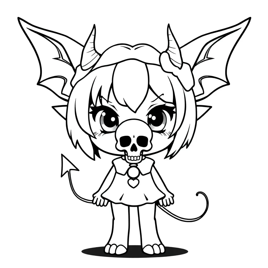 Kuromi coloring page