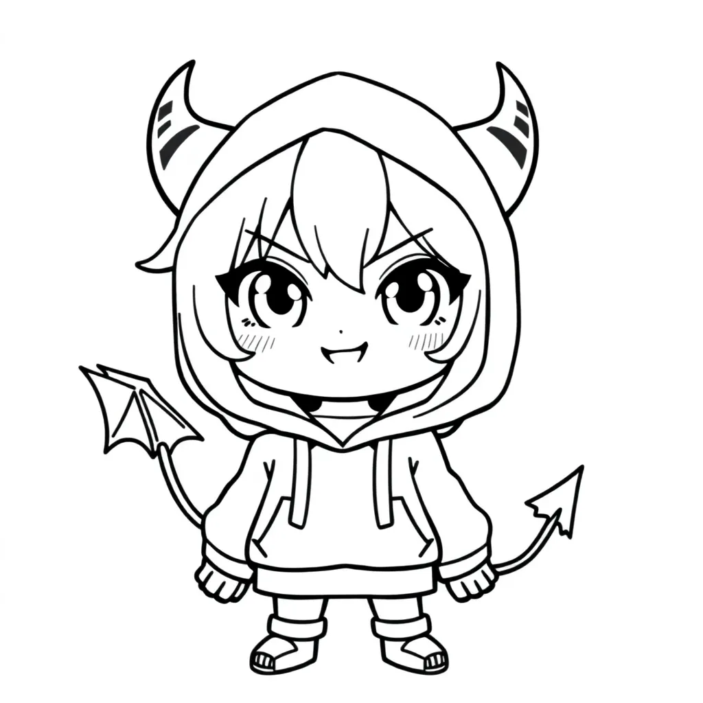 Kuromi coloring page