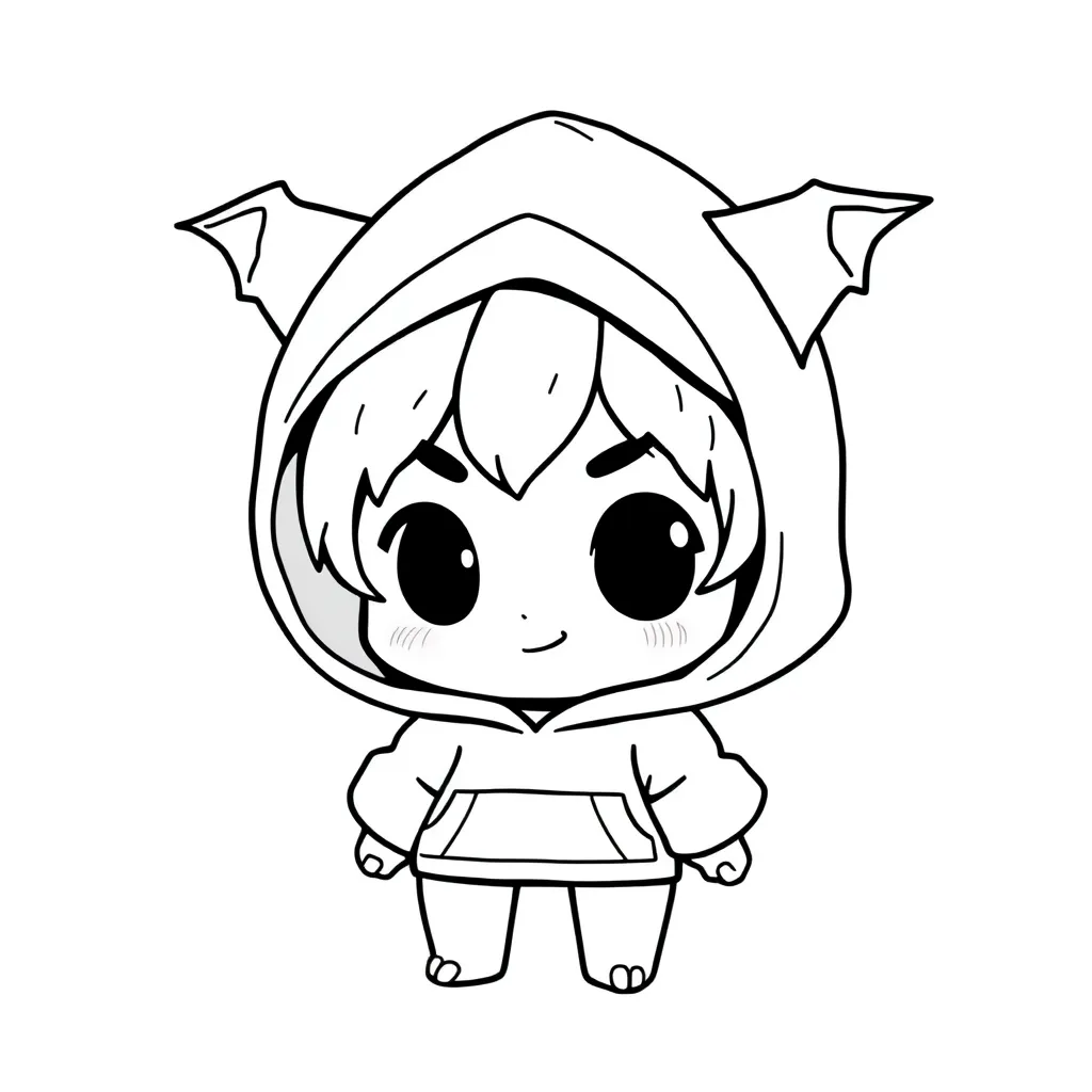 Kuromi coloring page
