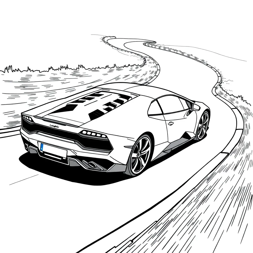 Lamborghini coloring page