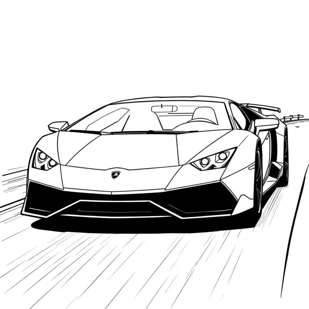 Lamborghini coloring page