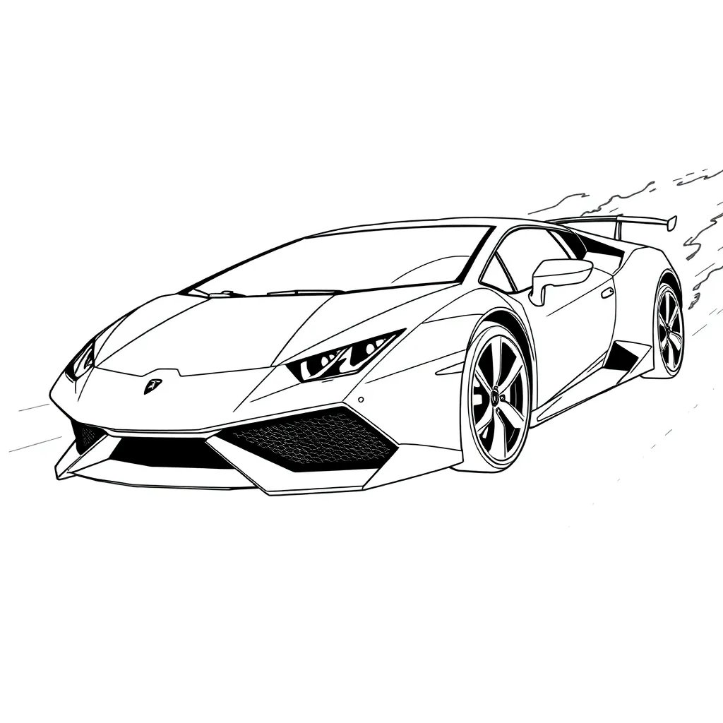 Lamborghini coloring page