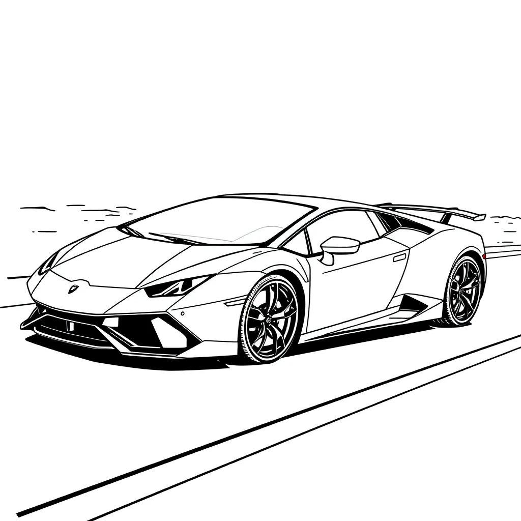Lamborghini coloring page