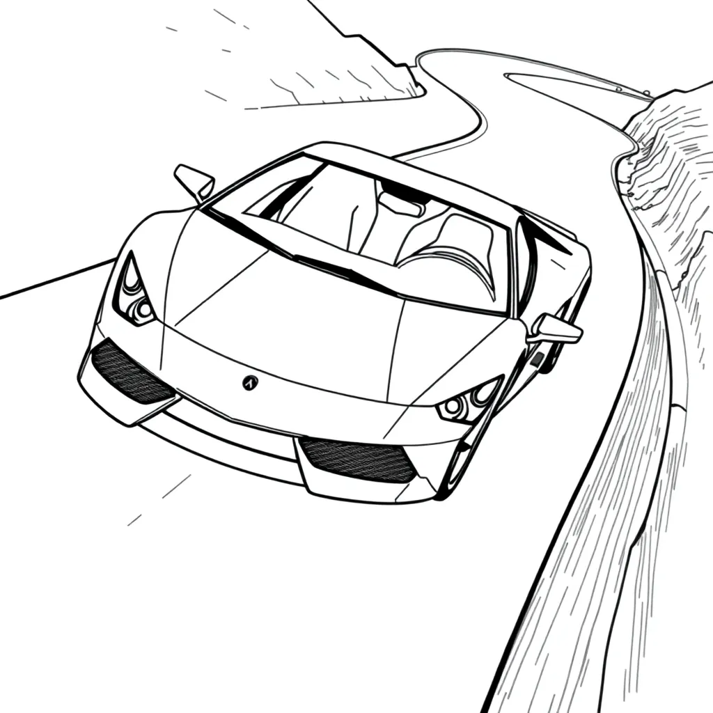 Lamborghini coloring page