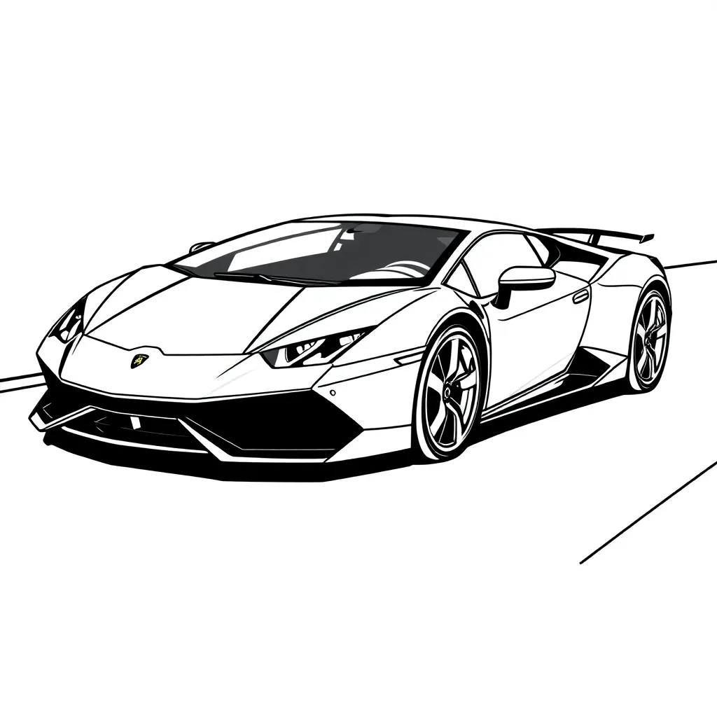 Lamborghini coloring page