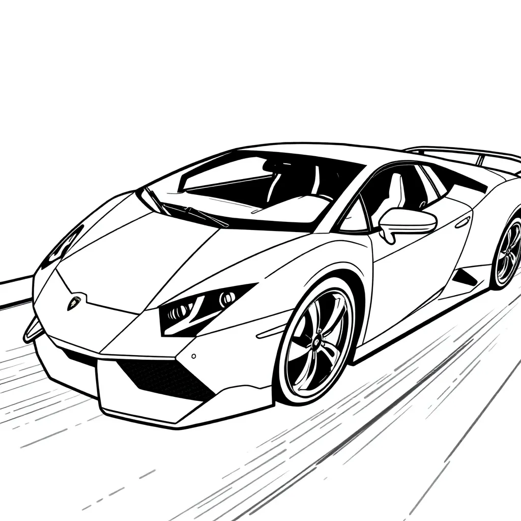 Lamborghini coloring page