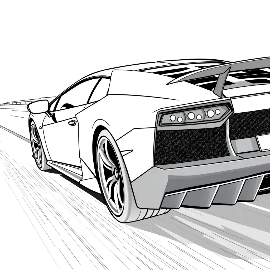 Lamborghini coloring page