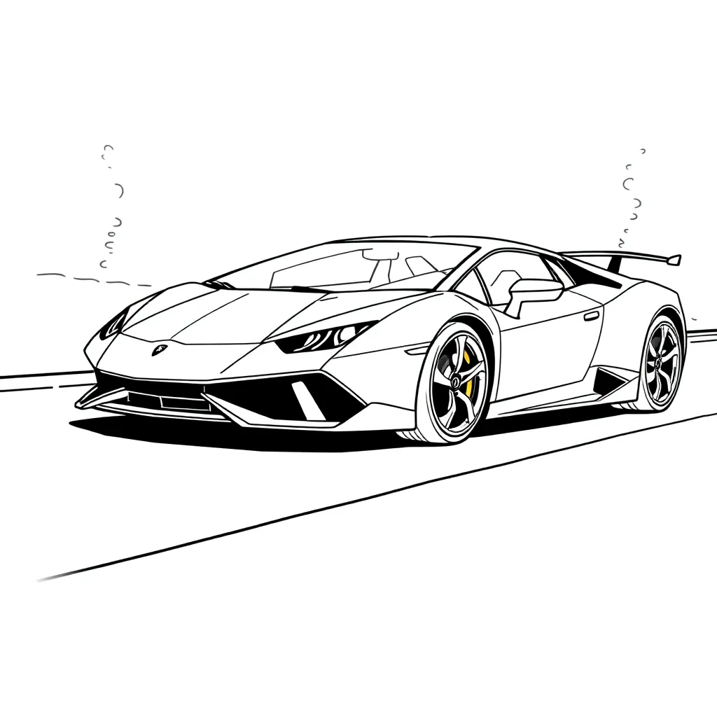 Lamborghini coloring page