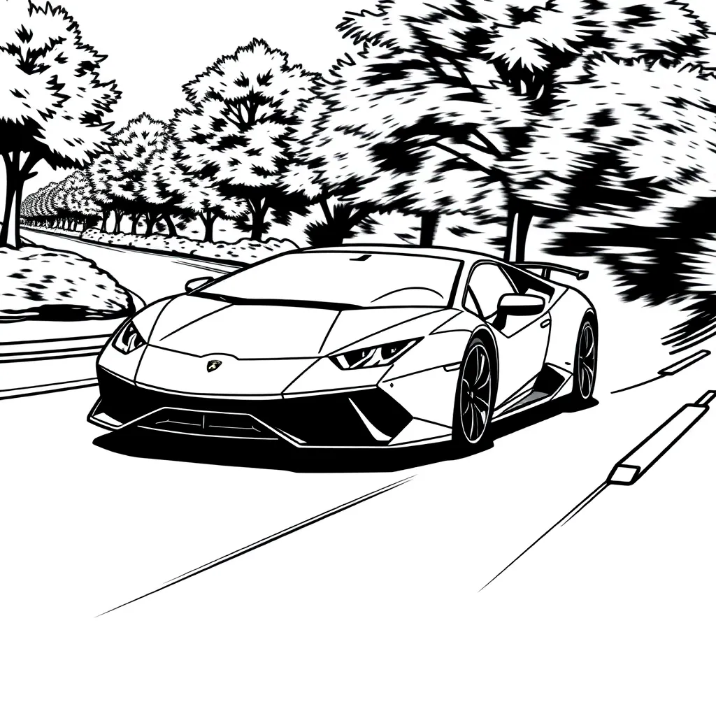 Lamborghini coloring page